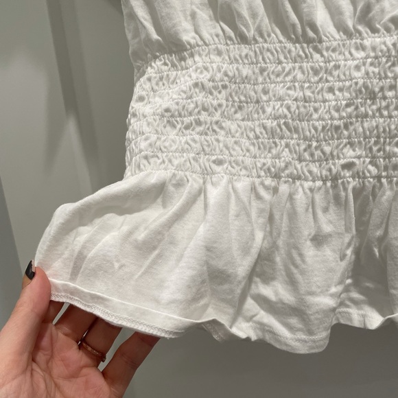 INC International Concepts White Ruffle Top - Picture 4 of 4